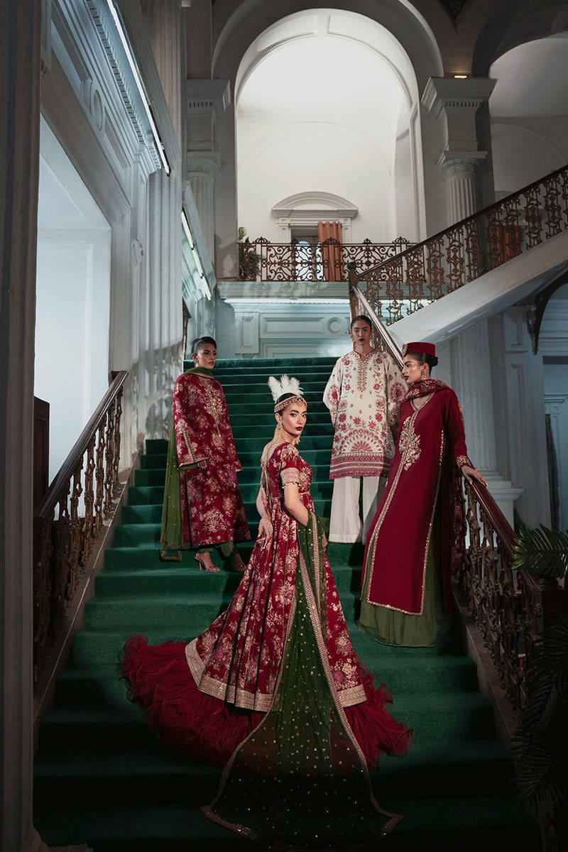 Crimson Poise - Zainab Salman - Luxury Pret - Image 12