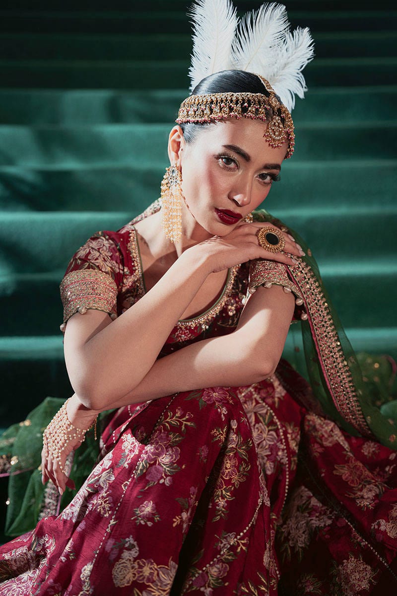 Crimson Poise - Zainab Salman - Luxury Pret - Image 3