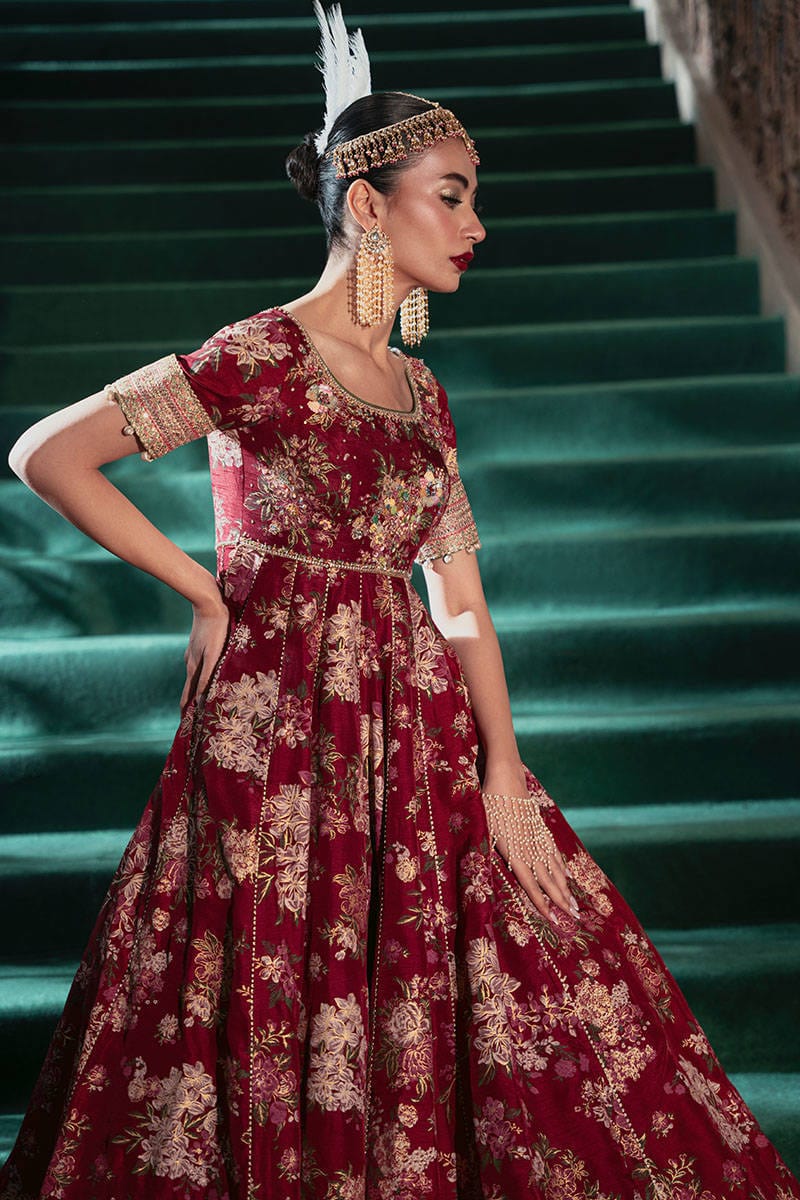 Crimson Poise - Zainab Salman - Luxury Pret - Image 6