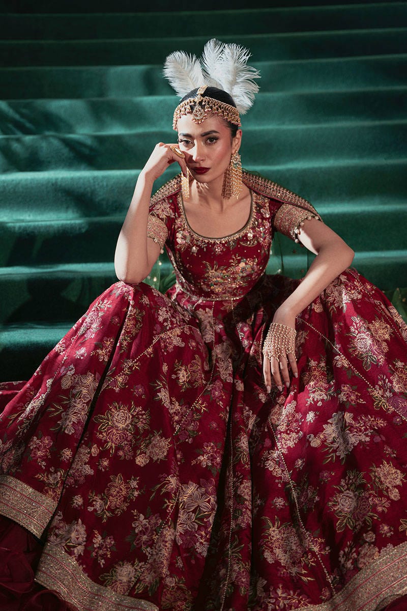 Crimson Poise - Zainab Salman - Luxury Pret - Image 7