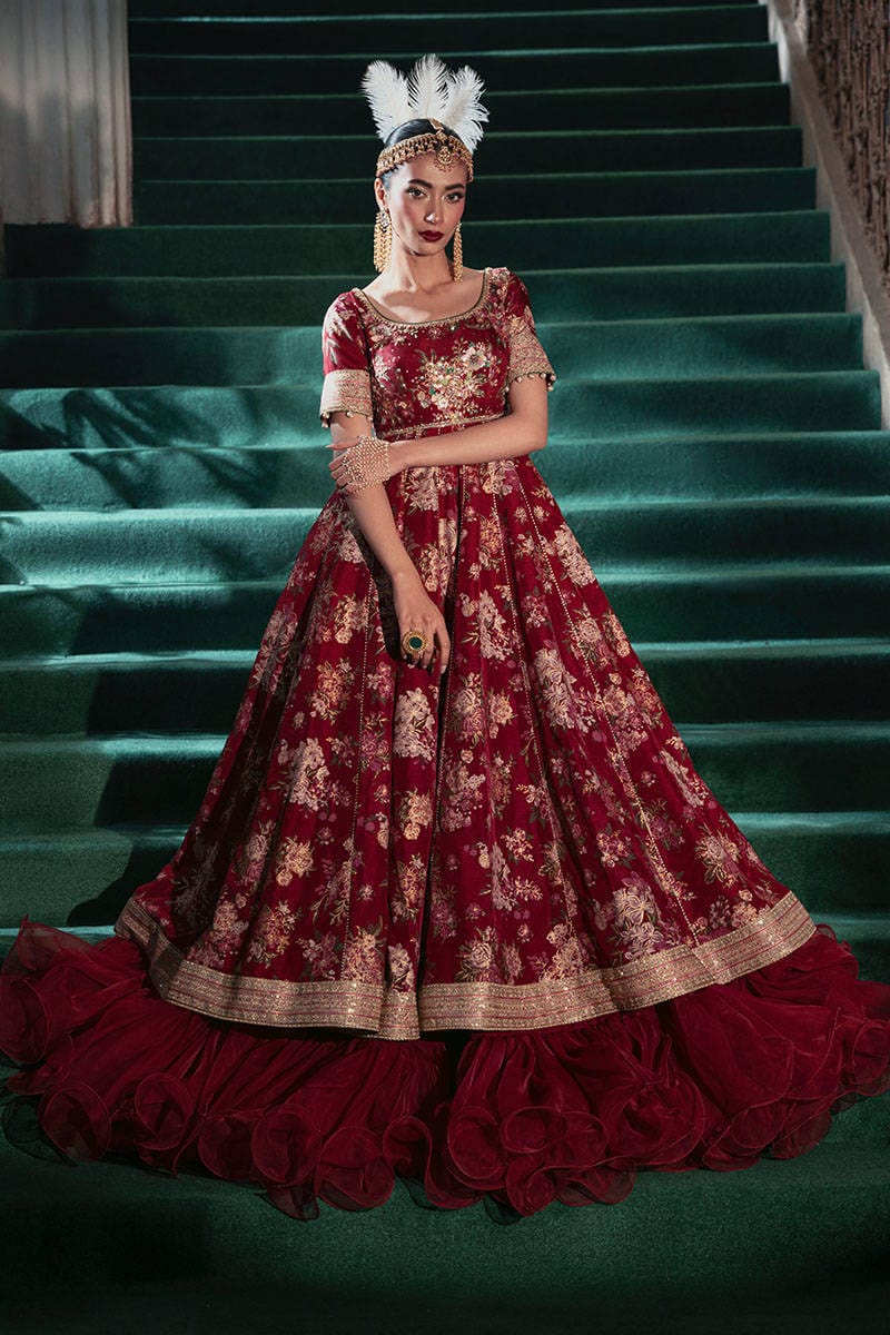 Crimson Poise - Zainab Salman - Luxury Pret - Image 8