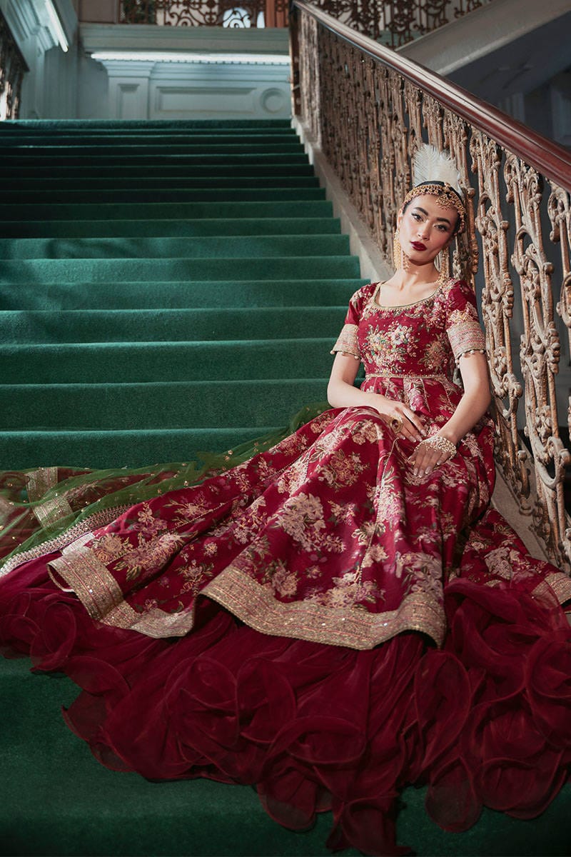 Crimson Poise - Zainab Salman - Luxury Pret - Image 9