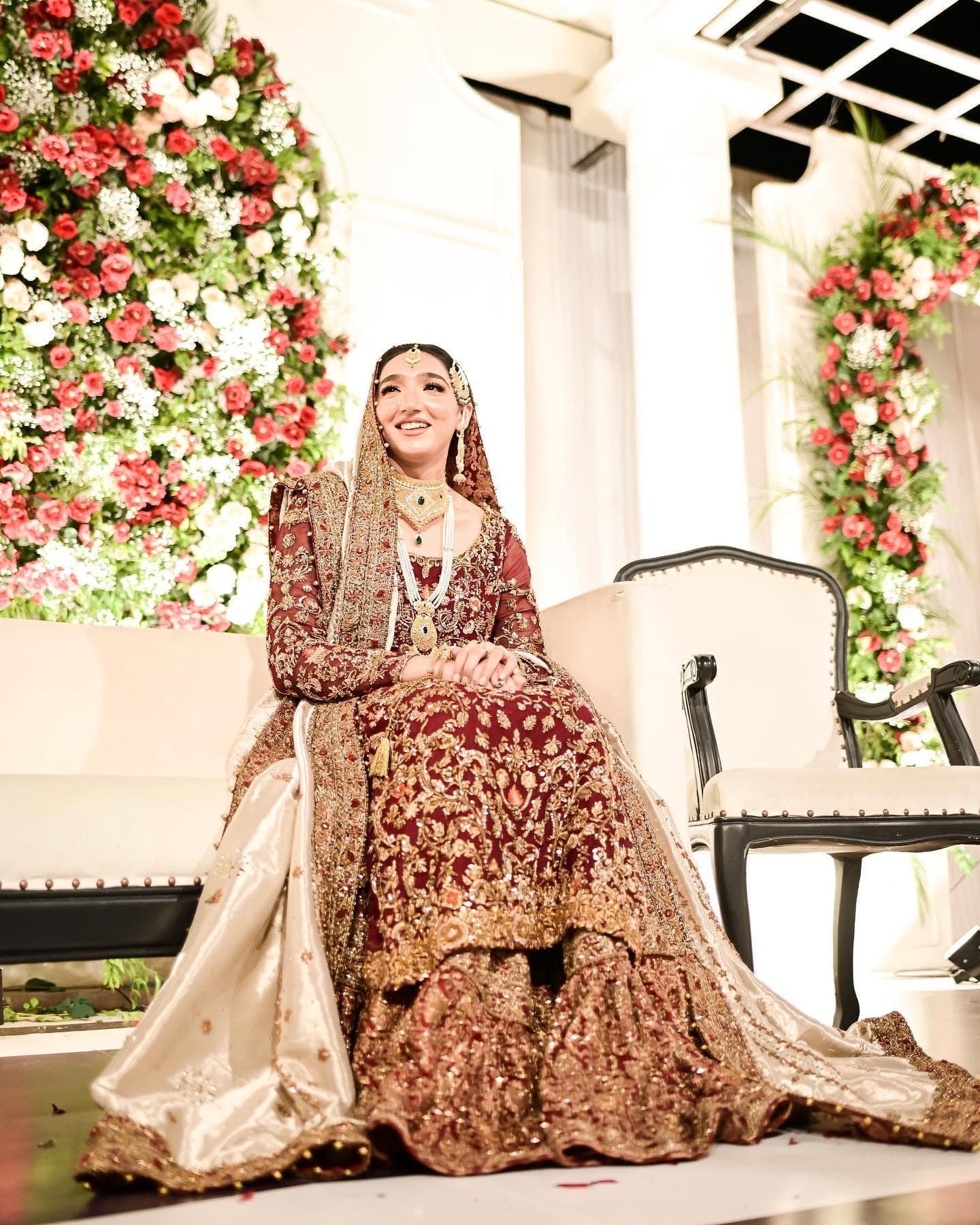 Red and White Bridal - Shakeelz By Zeeshan And Danish - Bridal Dress - Image 3