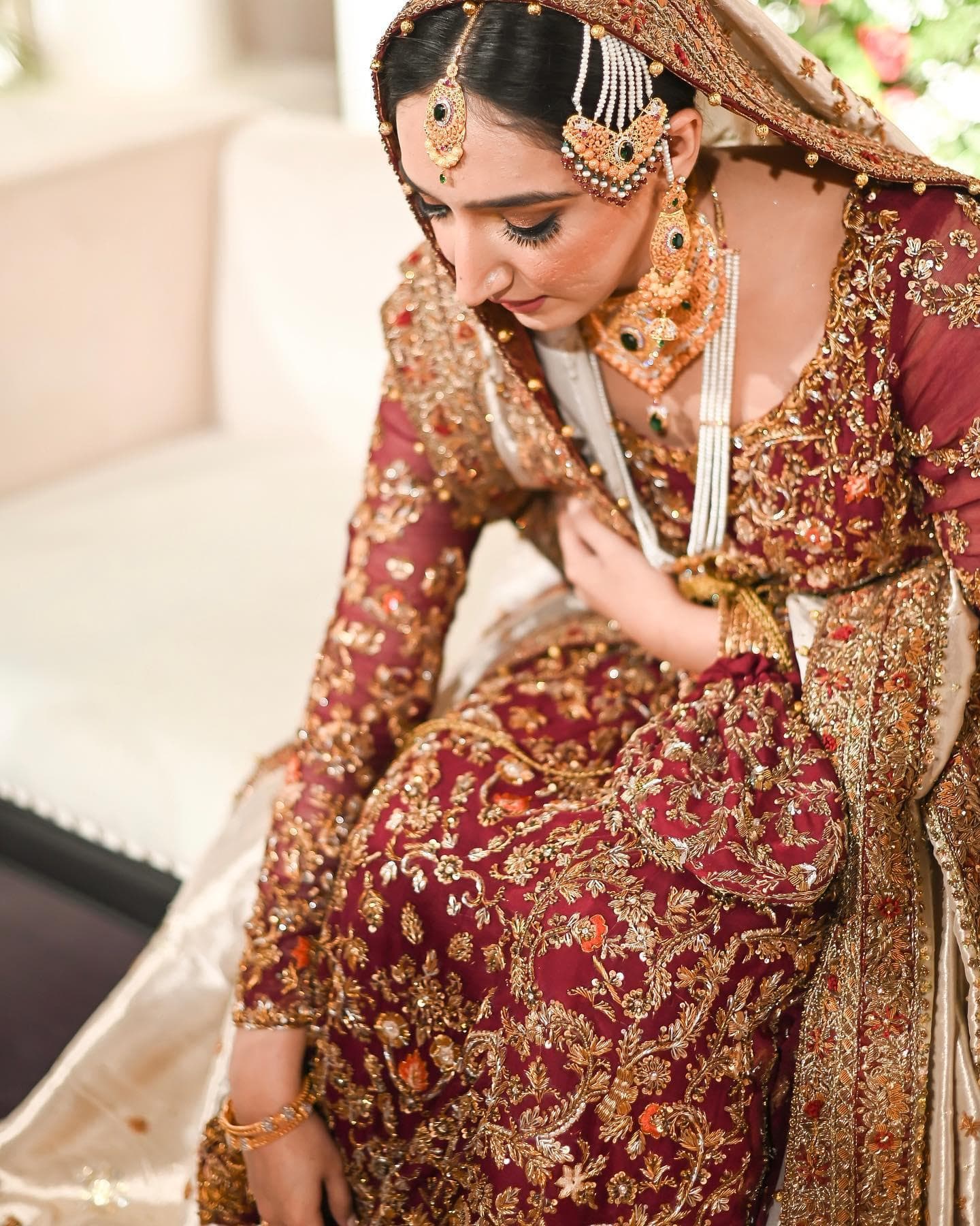 Red and White Bridal - Shakeelz By Zeeshan And Danish - Bridal Dress - Image 4